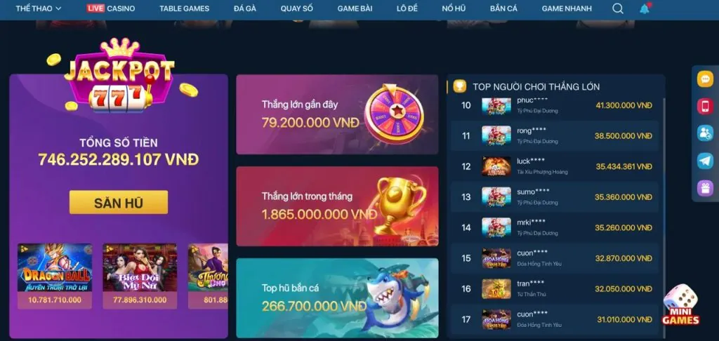 Nạp rút tiền nhanh chóng